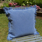 Diamond Cushion with Fringe - Royal Blue - Forever England