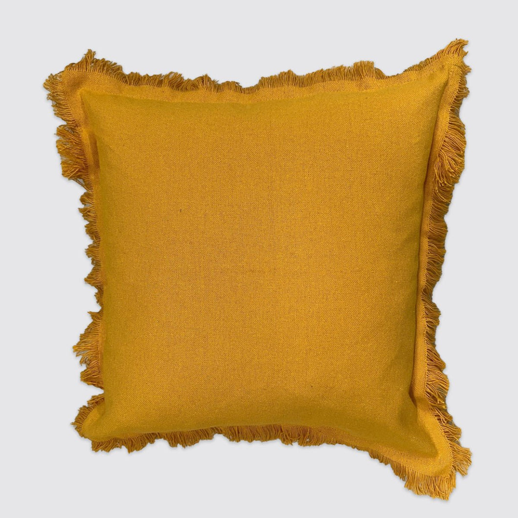 Frayed Edge Cushion Complete Ochre - Forever England