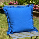 Frayed Edge Cushion Complete Stone Blue - Forever England