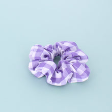 Load image into Gallery viewer, Gingham Scrunchie- Purple