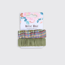 Load image into Gallery viewer, Gingham Set of 2 Hair Clips Green