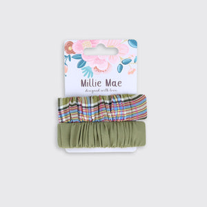Gingham Set of 2 Hair Clips Green