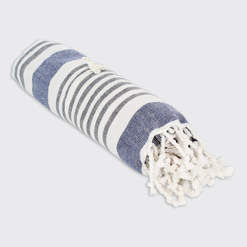 Hammam Terry Towel - Blue/Grey - Forever England