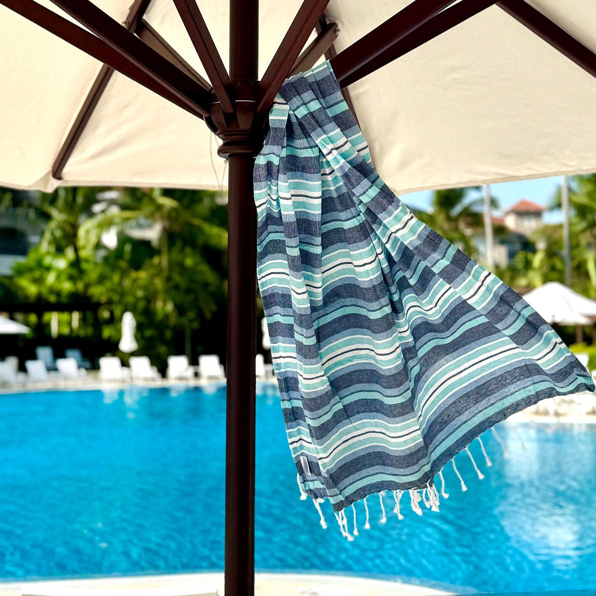 Hammam Towel - Aqua Blue - Forever England