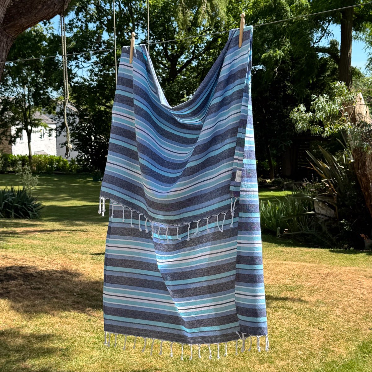 Hammam Towel- Aqua Blue – Forever England