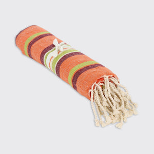 Hammam Towel - Orange/Green - Forever England