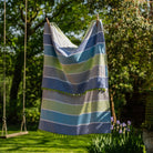 Hammam Towel with Pom Pom Edge - Green Multi - Forever England