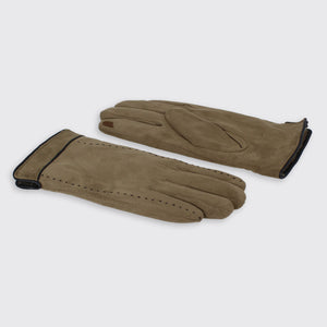 Hector Faux Suede Touch Screen Glove Green