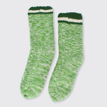 Load image into Gallery viewer, Hector Mens Cable Knit Slipper Socks- Moss Green