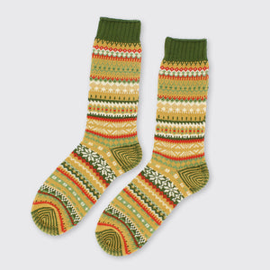 Hector Men's Fairisle Sock Green