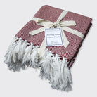 Heritage Loom Cotton Throw- Earthy Pink-130 x 160 cm - Forever England