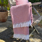 Heritage Loom Cotton Throw- Earthy Pink-130 x 160 cm - Forever England