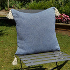 Heritage Loom Tassle Cushion Cover-Blue- 45 x 45 cm - Forever England