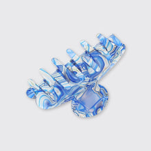 Load image into Gallery viewer, Marble Medium Claw Hair Clip- Blue