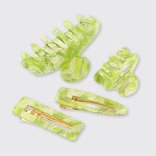 Load image into Gallery viewer, Marble Medium Claw Hair Clip- Green