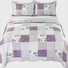 Melissa Lilac Patchwork Bedspread - Forever England