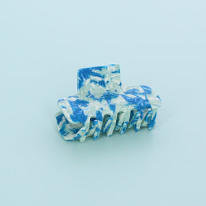 Milky Marble Medium Claw clip- Blue