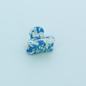 Milky Marble Small Claw clip- Blue