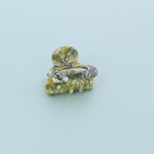 Milky Marble Small Claw clip- Green