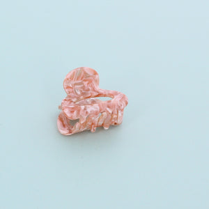Milky Marble Small Claw clip- Pink