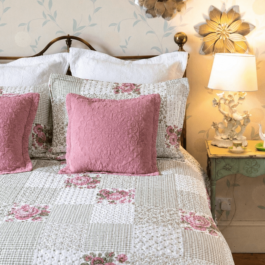 Molly Green Patchwork Bedspread - Forever England