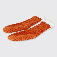 Load image into Gallery viewer, Molly Chenille Slipper Socks - Burnt Orange