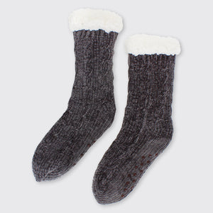 Molly Ladies Slipper Socks - Grey