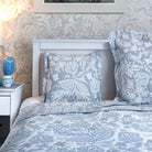 Olivia Blue Jacquard Bedspread - Forever England