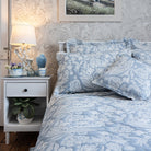 Olivia Blue Jacquard Bedspread - Forever England