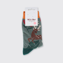 Load image into Gallery viewer, Reindeer Sock Green
