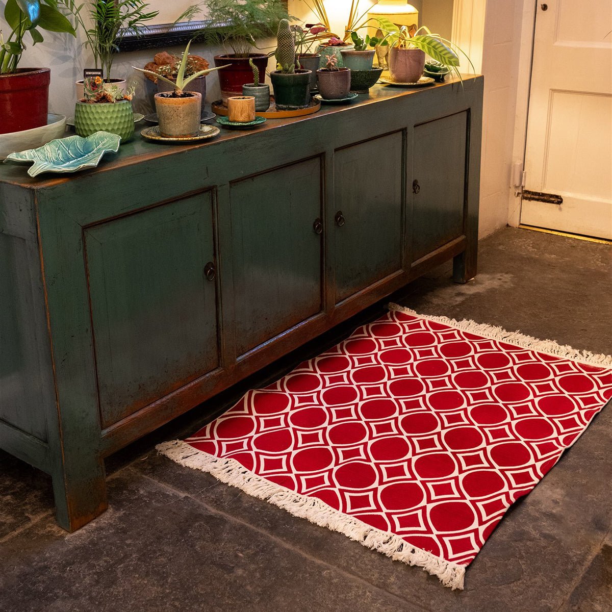 Retro Rug Red 90x120cm - Forever England