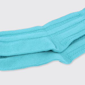 Ruffle Top Turquoise Socks