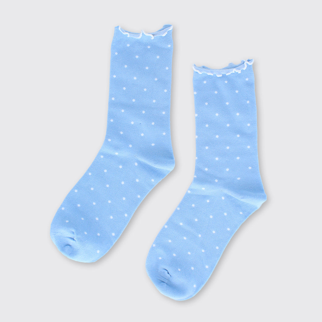 Small Spot Sock Blue