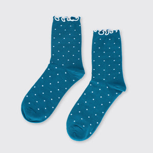 Small Spot Socks- Teal