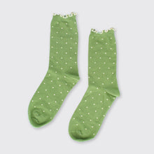 Load image into Gallery viewer, Small Spot Sock Winter Green