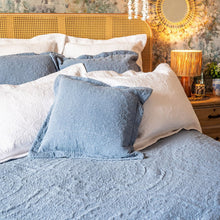 Load image into Gallery viewer, Stonewash Cotton Cornflower Blue Bedspread - Forever England