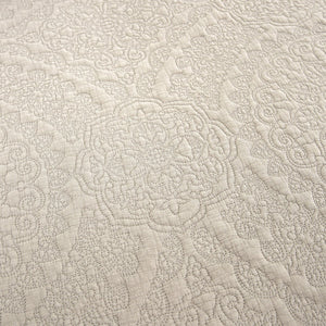 Stonewash Cotton Parchment Bedspread - Forever England