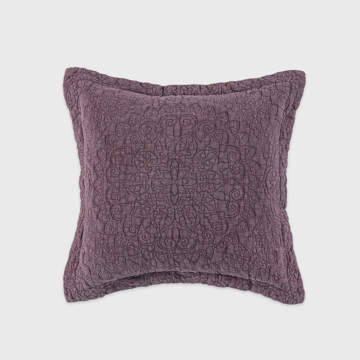 Stonewash Cotton Plum Continental Pillowsham - Forever England