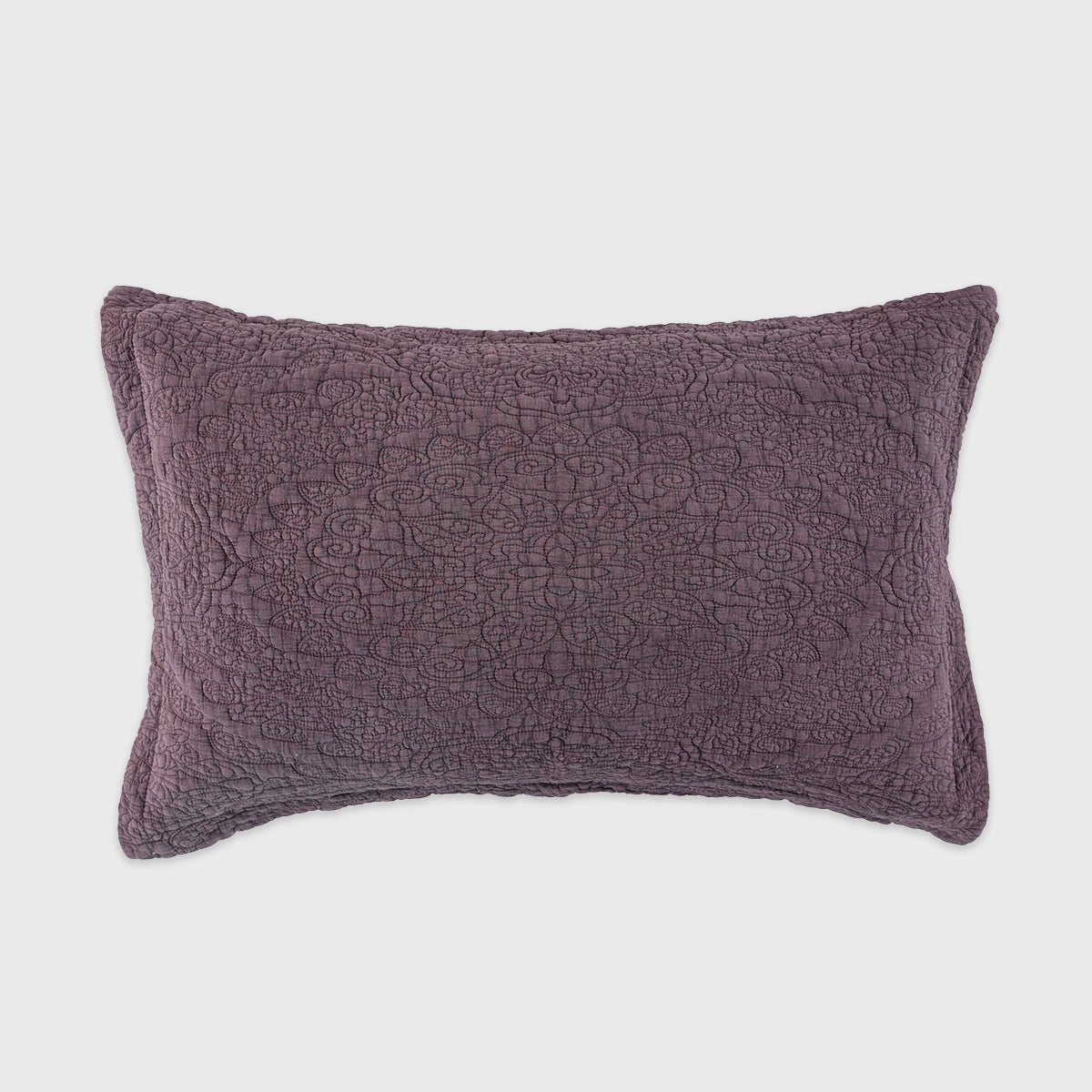 Stonewash Cotton Plum Continental Pillowsham - Forever England