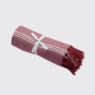 Striped Cotton Throw - Raspberry Pink - Forever England