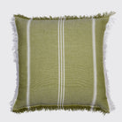 Striped Cushion Cover with Fringe - Pistachio - Forever England