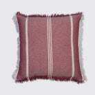 Striped Cushion Cover with Fringe - Raspberry - Forever England