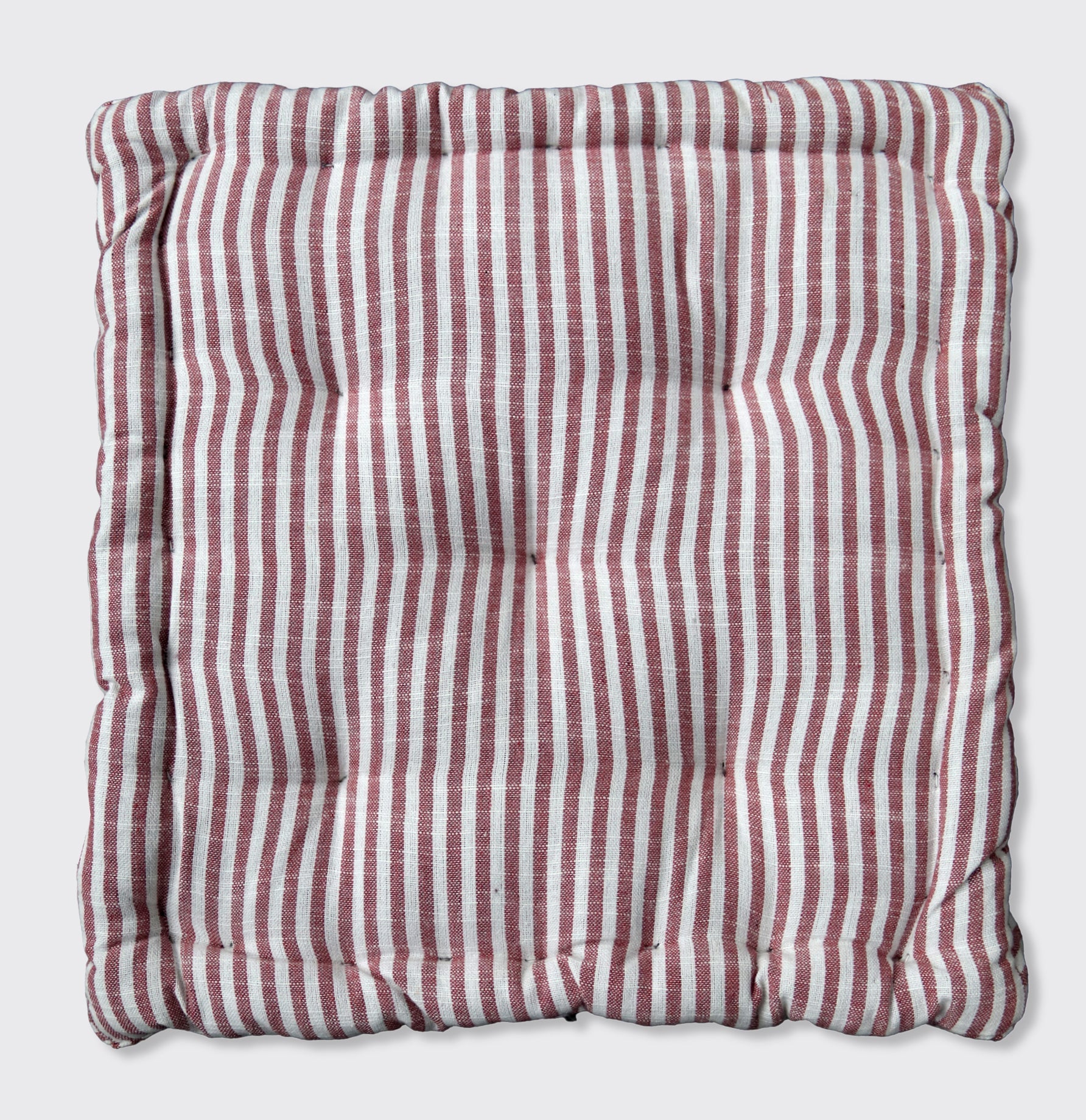 Vintage Stripe Mattress Cushion - Earthy Pink - 40 x 40 x 7cm - Forever England