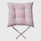 Vintage Stripe Seat Cushion with Ties - Earthy Pink - 40 x 40cm - Forever England