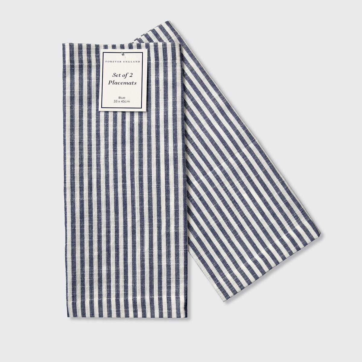Vintage Stripe Set of 2 Placemats - Blue - 33 x 45cm - Forever England