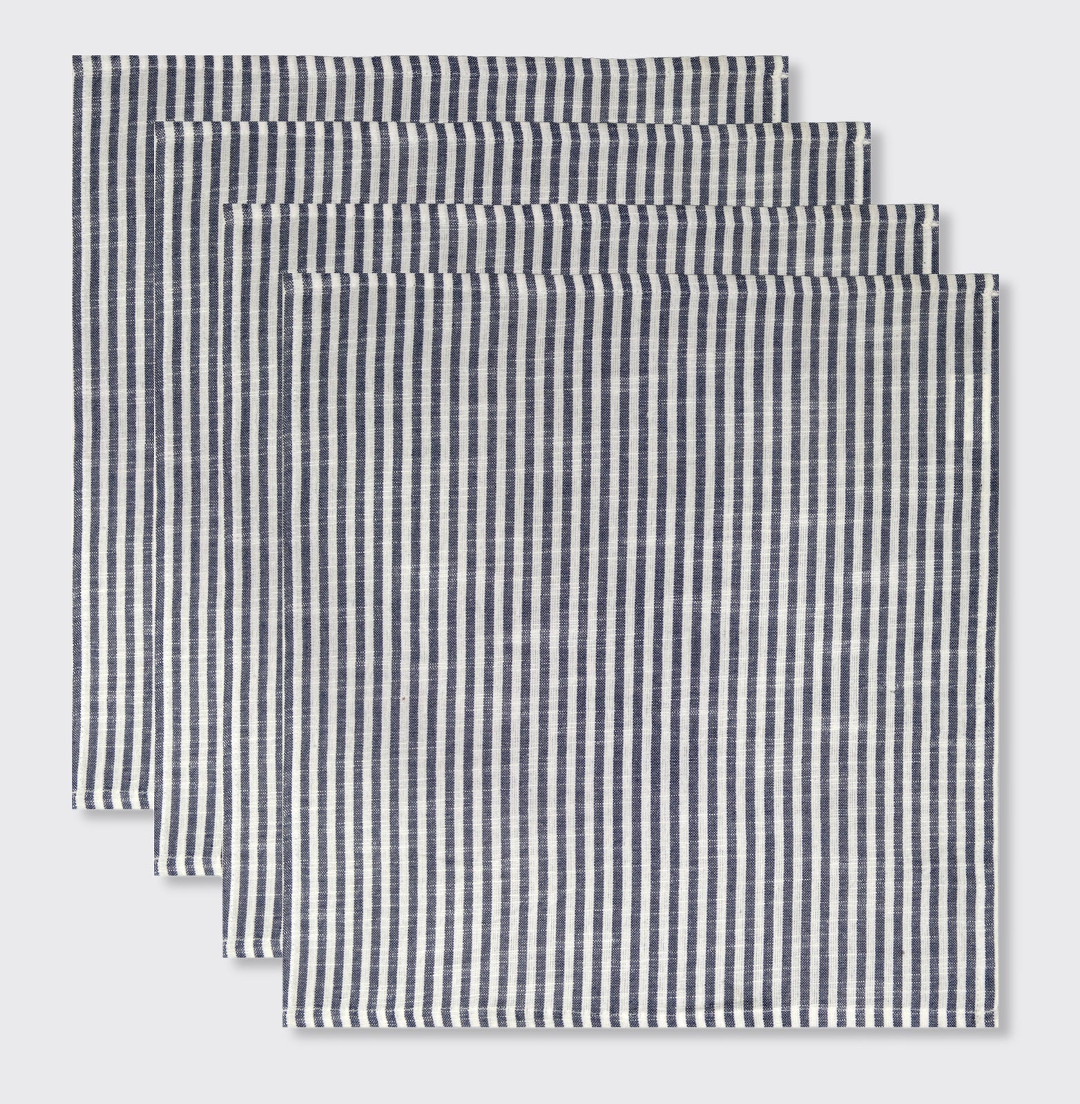 Vintage Stripe Set of 4 Napkins - Blue - 40 x 40cm - Forever England