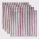 Vintage Stripe Set of 4 Napkins - Earthy Pink - 40 x 40cm - Forever England