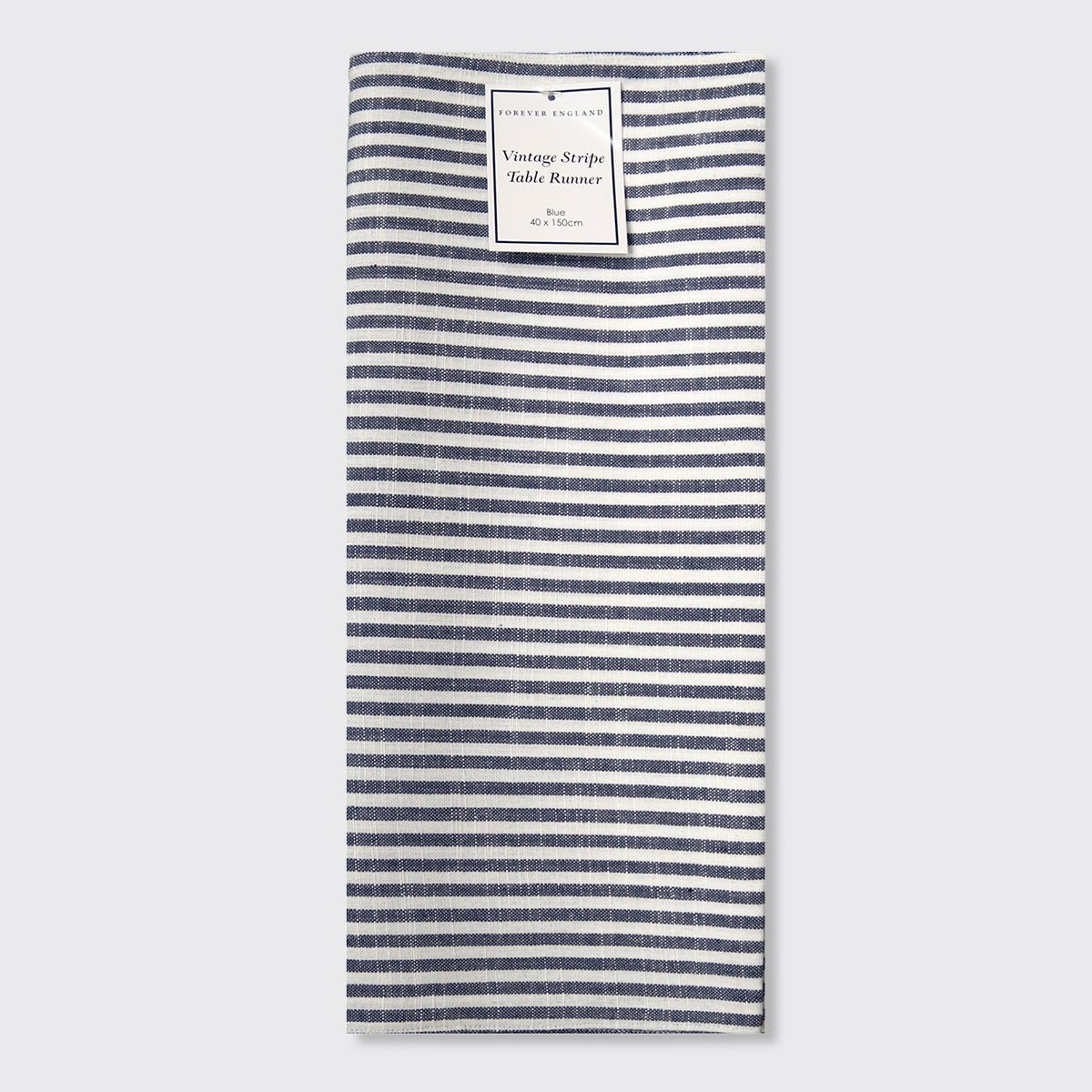 Vintage Stripe Table Runner - Blue - 40 x 150cm - Forever England