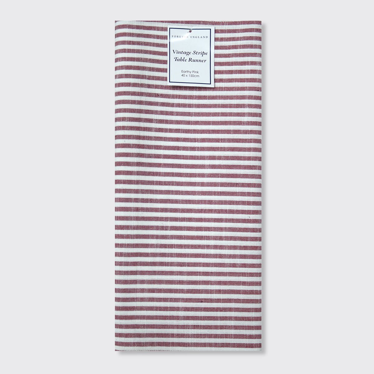 Vintage Stripe Table Runner - Earthy Pink - 40 x 150cm - Forever England
