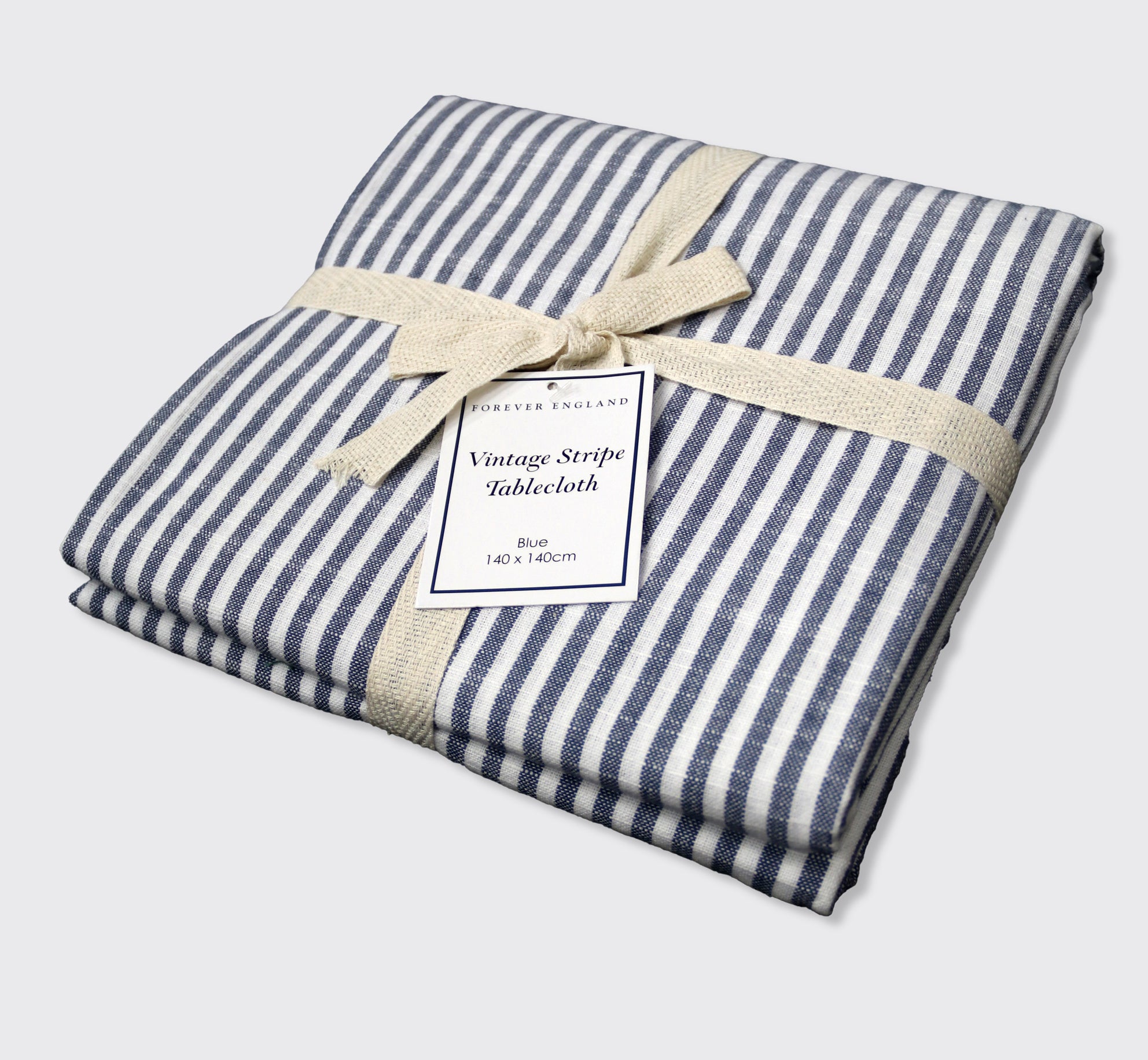 Vintage Stripe Tablecloth - Blue - 140 x 140cm - Forever England